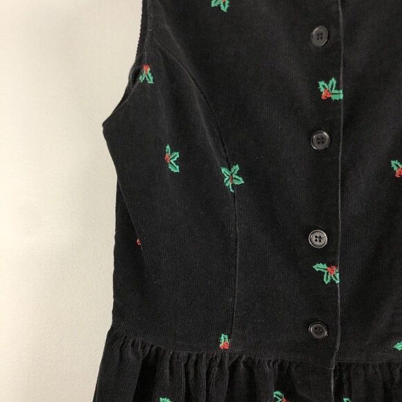 Made By Eagle Eye For All Week Long Size Small Corduroy Dress Holly Christmas - Picture 12 of 15